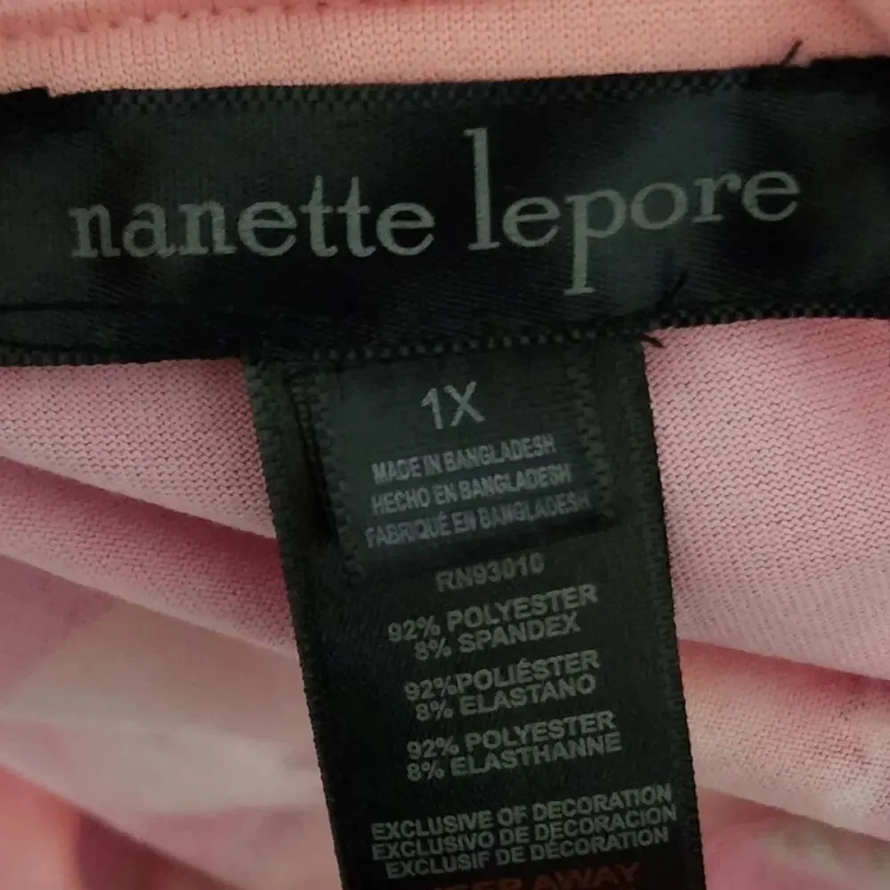 Nanette Lepore‎ Pink Floral Butterfly Robe and Lace Nightgown Set SLS3290 2X/1X